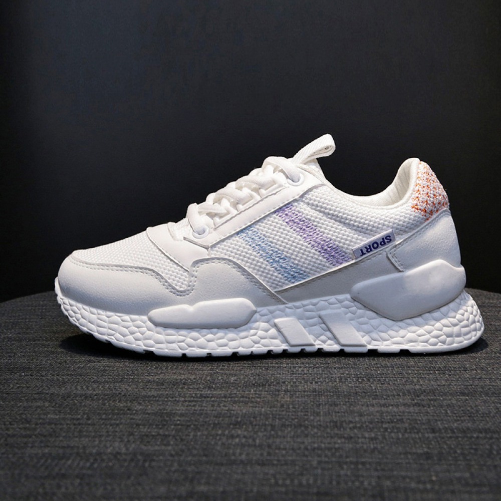 Spring New Women's Flying Woven Fitness Sports Shoes Breathable Running Board Shoes
