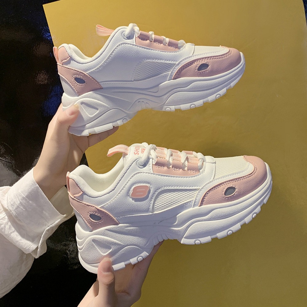 Women's Spring New Breathable Sports Shoes Increase Sneakers