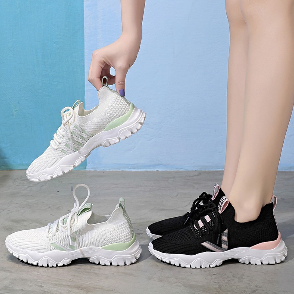 Women's Spring And Summer New Breathable Flying Knitting Net Shoes