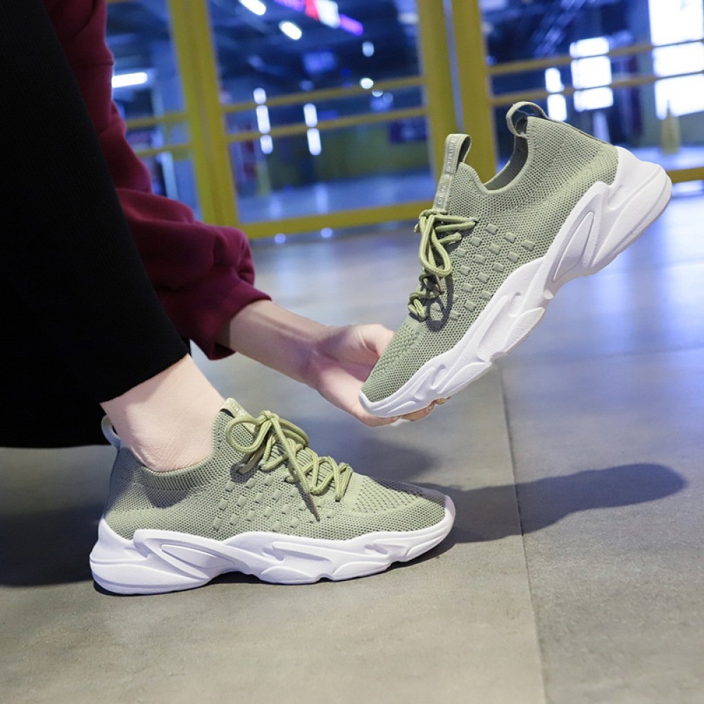 Women's Spring New Sports Shoes Breathable Casual Shoes Flat Bottom Running