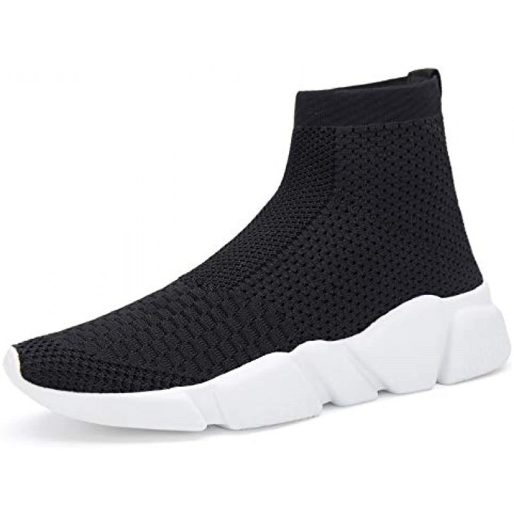 Walking Shoes Slip-On Sneakers Breathable Lightweight Athletic Running Shoes Black